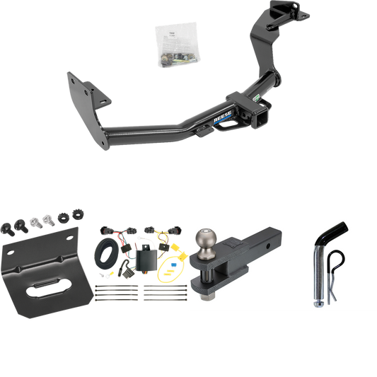 Se adapta al paquete de enganche de remolque KIA Sorento 2016-2020 con arnés de cableado de 4 planos + soporte de bola de enganche de horquilla con bola de 2" + pasador/clip + soporte de cableado (para modelos con motor I4) de Reese Towpower