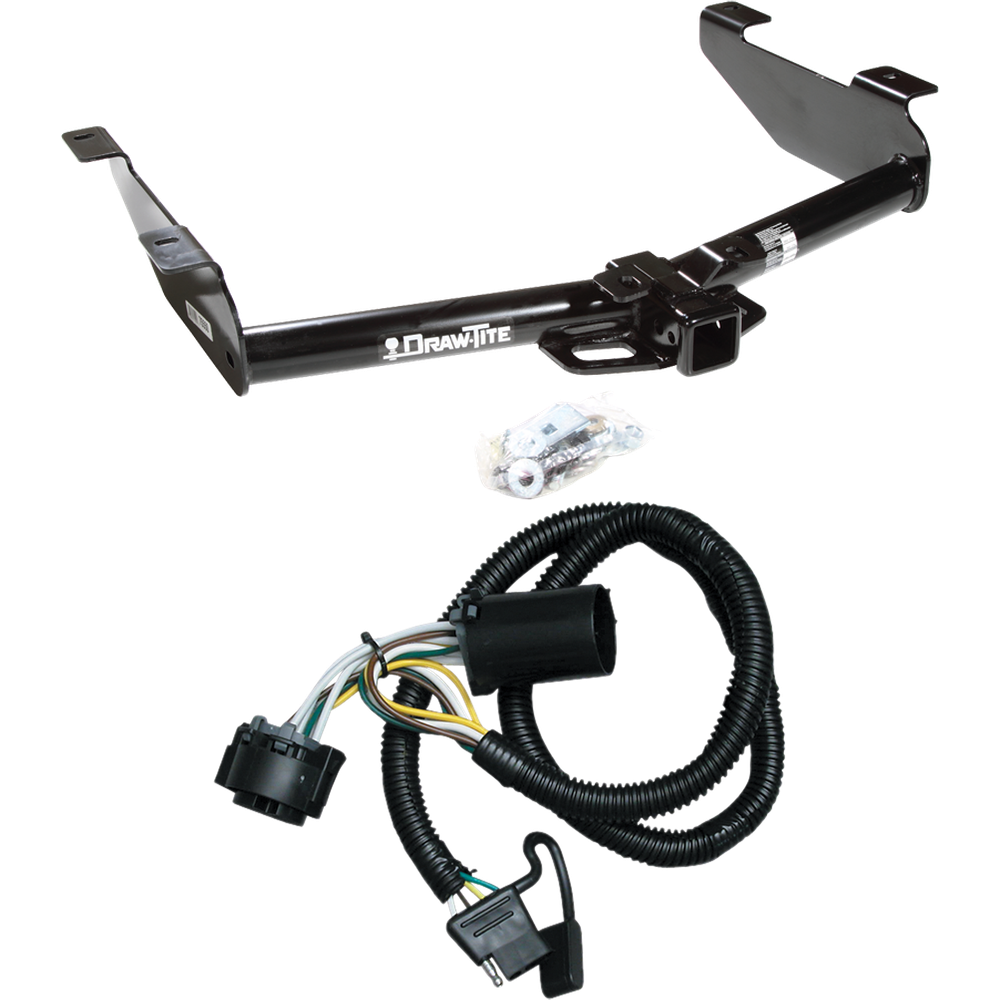 Fits 2007-2010 GMC Sierra 3500 HD Trailer Hitch Tow PKG w/ 4-Flat Wiring Harness By Draw-Tite