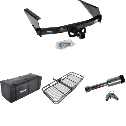 Fits 2004-2004 Ford F-150 Heritage Trailer Hitch Tow PKG w/ 60" x 24" Cargo Carrier + Cargo Bag + Hitch Lock (For Flareside Models) By Reese Towpower