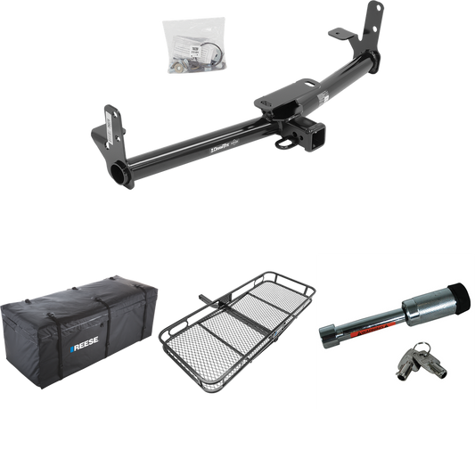 Se adapta al paquete de enganche de remolque Chevrolet Equinox 2005-2017 con transportador de carga de 60" x 24" + bolsa de carga + bloqueo de enganche de Draw-Tite