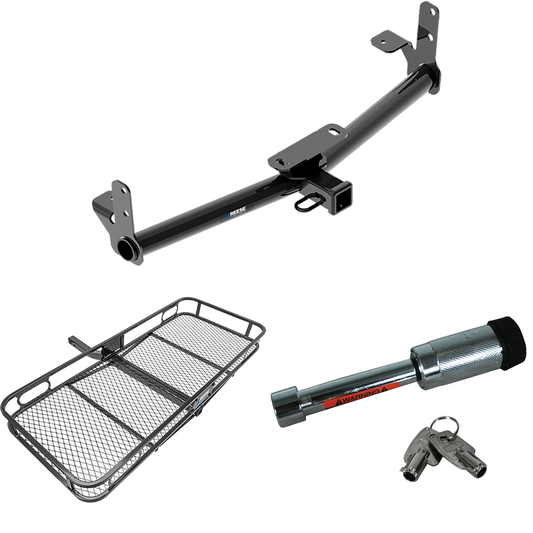 Fits 2006-2009 Pontiac Torrent Trailer Hitch Tow PKG w/ 60" x 24" Cargo Carrier + Hitch Lock By Reese Towpower