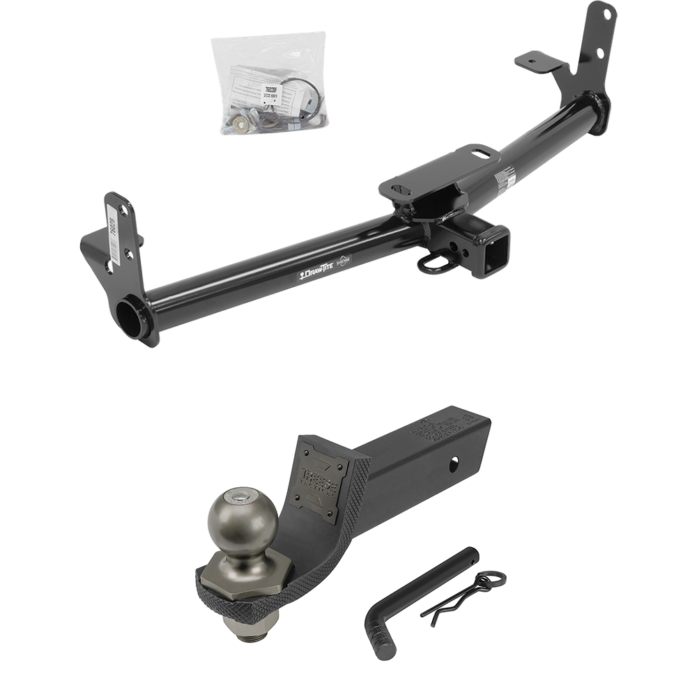 Fits 2002-2007 Saturn Vue Trailer Hitch Tow PKG + Interlock Tactical Starter Kit w/ 2" Drop & 2" Ball (Excludes: Redline Models) By Draw-Tite