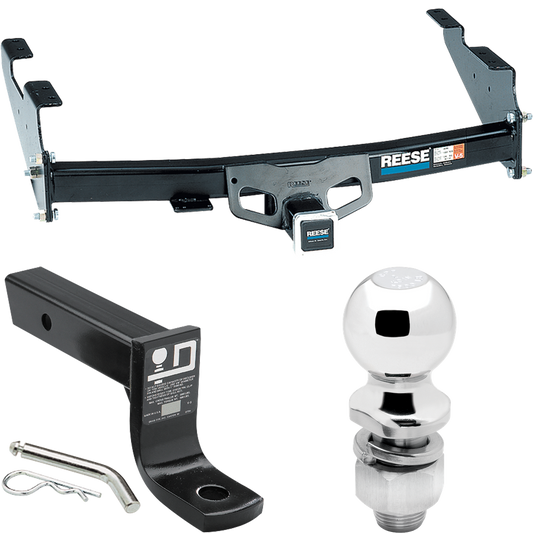 Fits 2004-2004 Ford F-150 Heritage Trailer Hitch Tow PKG w/ Ball Mount w/ 4" Drop + 2" Ball (For Flareside Models) By Reese Towpower