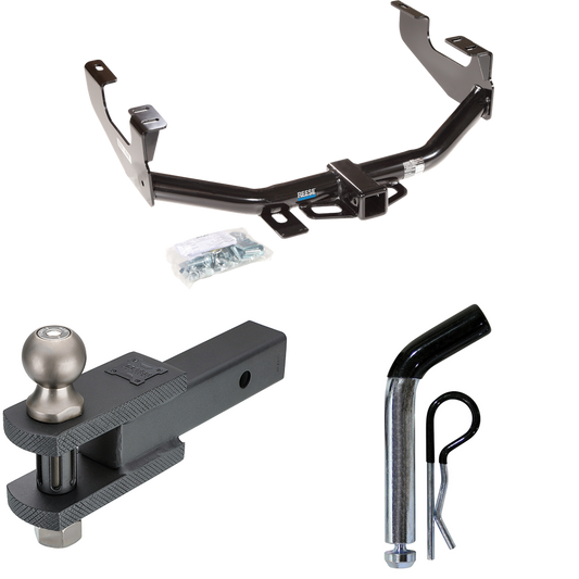 Fits 1999-2007 Ford F-250 Super Duty Trailer Hitch Tow PKG w/ Clevis Hitch Ball Mount w/ 2" Ball + Pin/Clip (Excludes: Cab & Chassis Models) By Reese Towpower