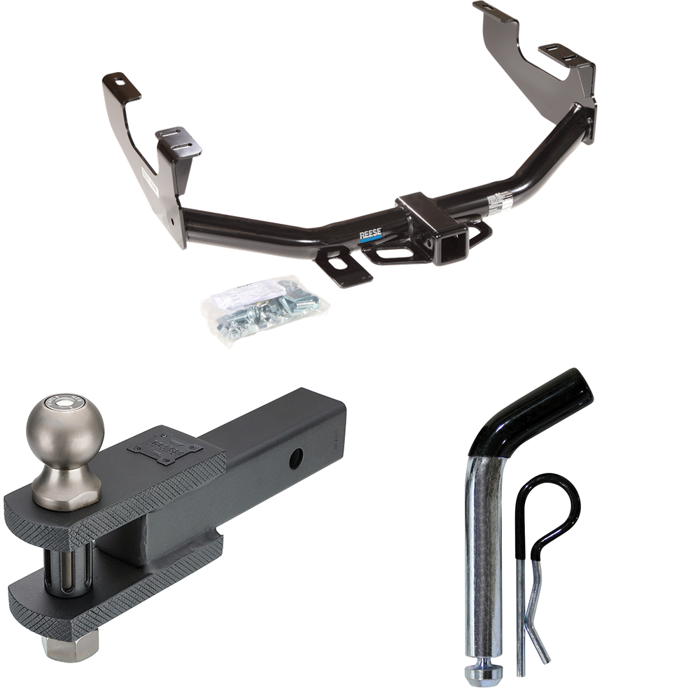 Fits 1999-2007 Ford F-250 Super Duty Trailer Hitch Tow PKG w/ Clevis Hitch Ball Mount w/ 2" Ball + Pin/Clip (Excludes: Cab & Chassis Models) By Reese Towpower