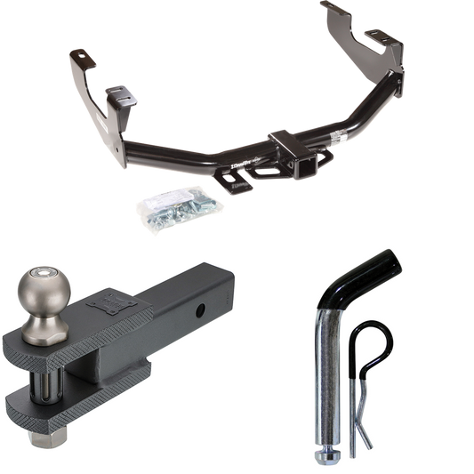 Fits 2000-2003 Ford F-150 Trailer Hitch Tow PKG w/ Clevis Hitch Ball Mount w/ 2" Ball + Pin/Clip (For SuperCrew Models) By Draw-Tite