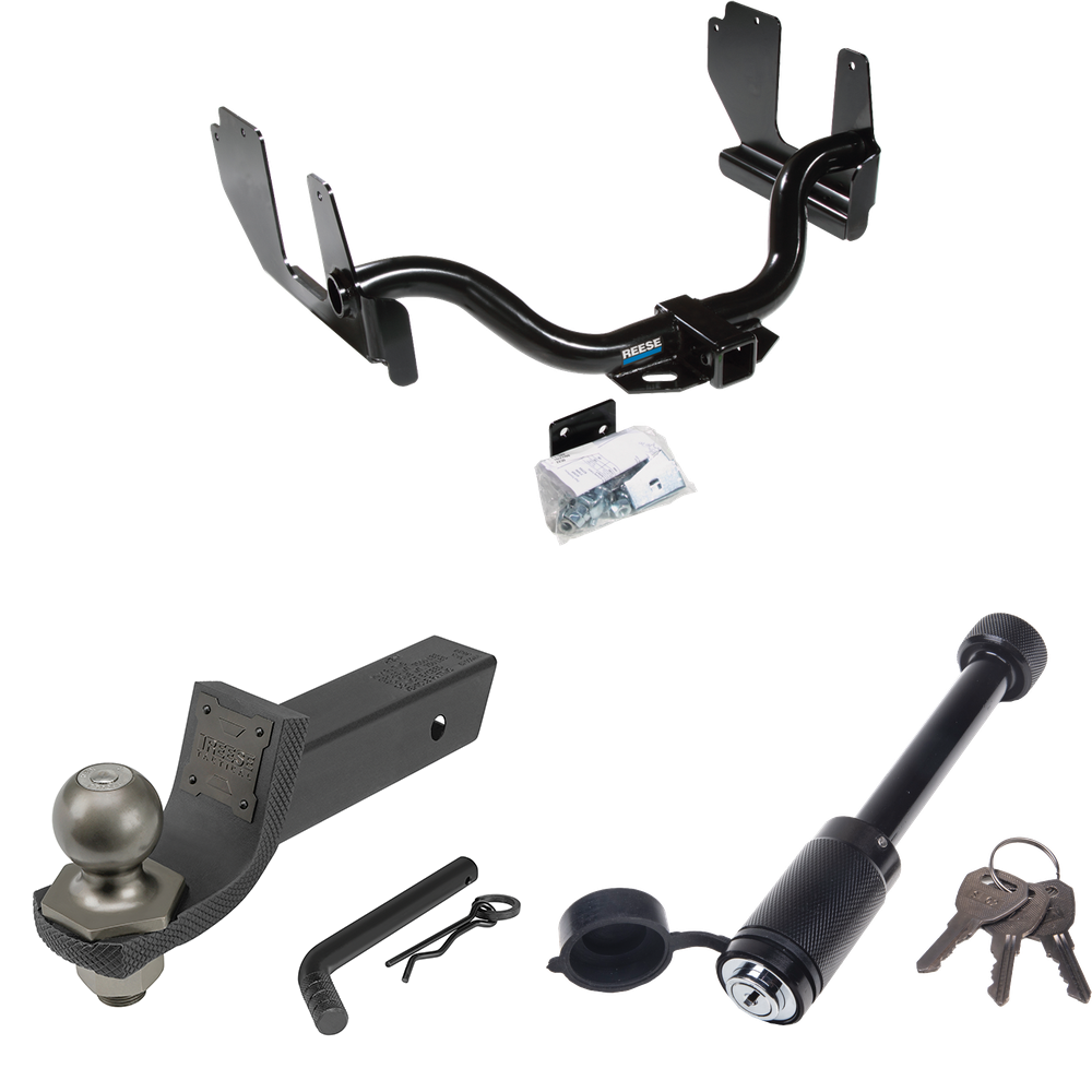 Fits 2005-2005 Ford F-150 Trailer Hitch Tow PKG + Interlock Tactical Starter Kit w/ 2" Drop & 2" Ball + Tactical Dogbone Lock (For Flareside Models) By Reese Towpower