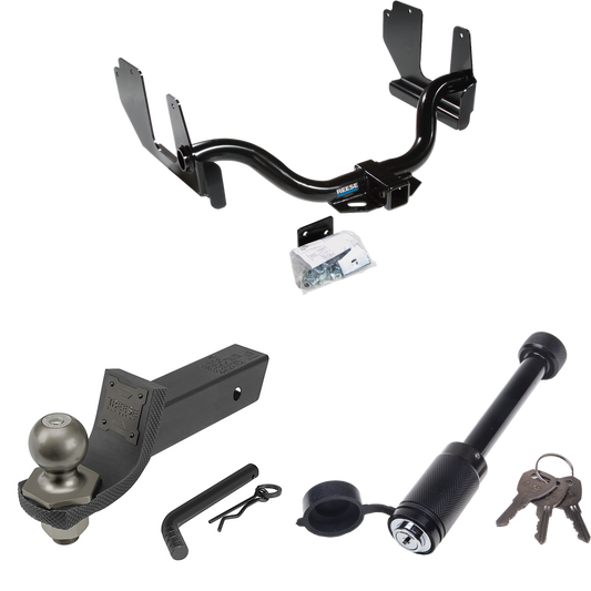 Fits 2005-2005 Ford F-150 Trailer Hitch Tow PKG + Interlock Tactical Starter Kit w/ 2" Drop & 2" Ball + Tactical Dogbone Lock (For Flareside Models) By Reese Towpower