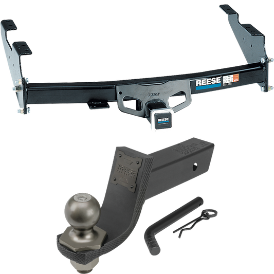 Fits 1997-2003 Ford F-150 Trailer Hitch Tow PKG + Interlock Tactical Starter Kit w/ 3-1/4" Drop & 2" Ball (For Styleside Models) By Reese Towpower