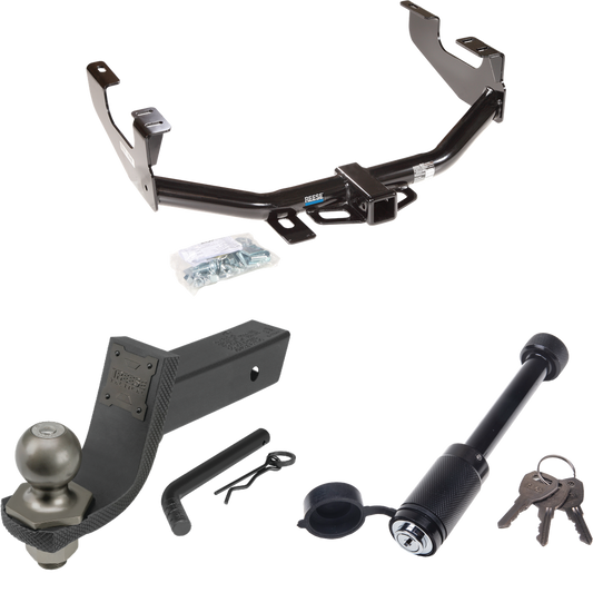 Fits 1999-2007 Ford F-250 Super Duty Trailer Hitch Tow PKG + Interlock Tactical Starter Kit w/ 3-1/4" Drop & 2" Ball + Tactical Dogbone Lock (Excludes: Cab & Chassis Models) By Reese Towpower