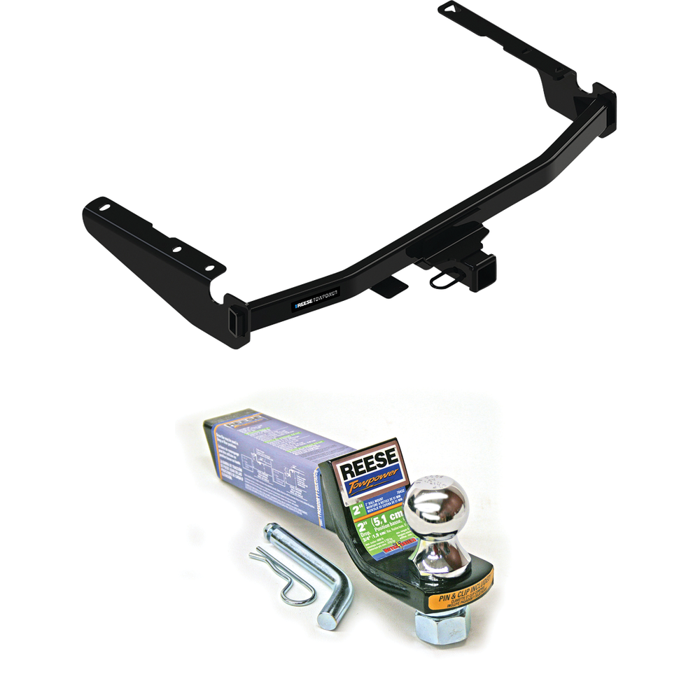 Fits 2014-2023 Toyota Highlander Trailer Hitch Tow PKG w/ Starter Kit Ball Mount w/ 2" Drop & 1-7/8" Ball (Excludes: w/Twin-Tip Exhaust Models) By Reese Towpower