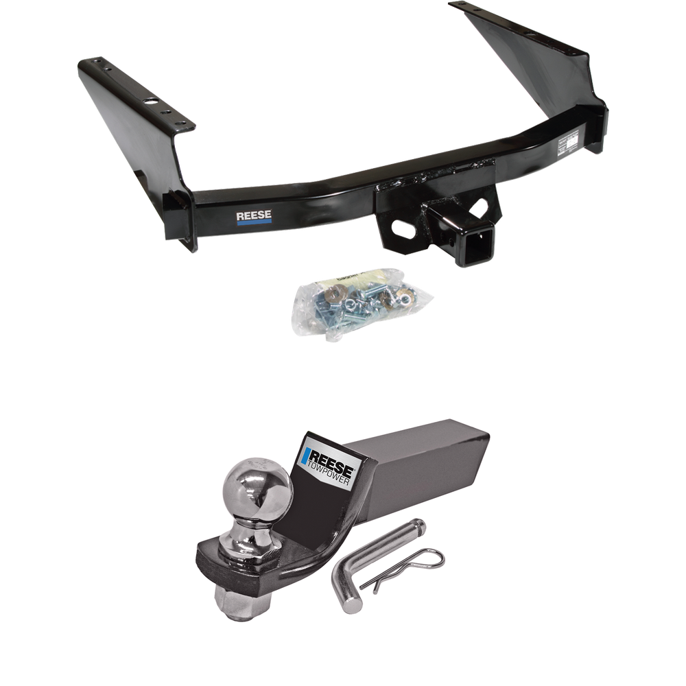 Fits 1997-1999 Ford F-250 Trailer Hitch Tow PKG w/ Starter Kit Ball Mount w/ 2" Drop & 2" Ball (For Styleside Models) By Reese Towpower