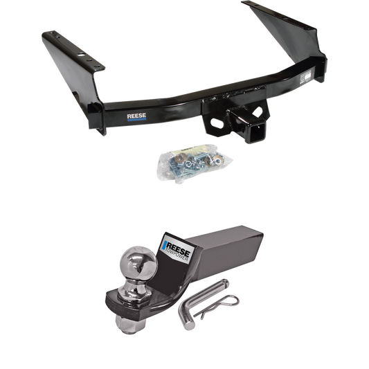 Fits 1997-1999 Ford F-250 Trailer Hitch Tow PKG w/ Starter Kit Ball Mount w/ 2" Drop & 2" Ball (For Styleside Models) By Reese Towpower