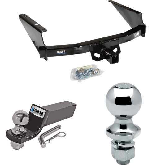 Fits 2004-2004 Ford F-150 Heritage Trailer Hitch Tow PKG w/ Starter Kit Ball Mount w/ 2" Drop & 2" Ball + 1-7/8" Ball (For Styleside Models) By Reese Towpower