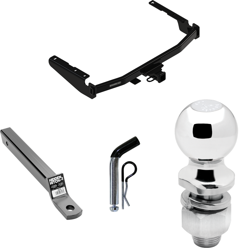 Fits 2018-2019 Lexus RX350L Trailer Hitch Tow PKG w/ Extended 16" Long Ball Mount w/ 2" Drop + Pin/Clip + 2" Ball (For Prepped w/Factory Tow Plug (See Instructions Prior to Installation) Except w/Twin-Tip Exhaust Models) By Draw-Tite