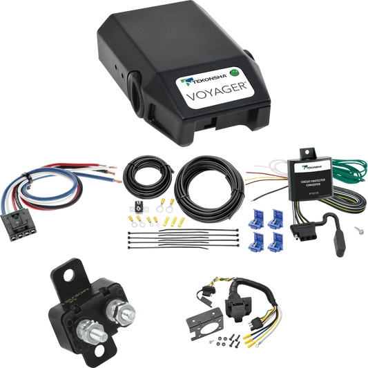 Se adapta a cableado RV de 7 vías Isuzu Axiom 2002-2003 + control de freno Tekonsha Voyager + adaptador de cableado BC genérico de Tekonsha