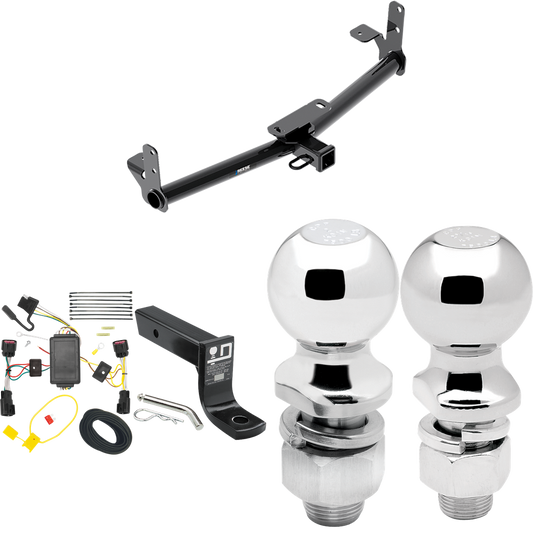 Fits 2010-2017 Chevrolet Equinox Trailer Hitch Tow PKG w/ 4-Flat Wiring + Ball Mount w/ 4" Drop + 2" Ball + 2-5/16" Ball By Reese Towpower