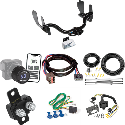 Fits 2005-2005 Ford F-150 Trailer Hitch Tow PKG w/ Tekonsha Prodigy iD Bluetooth Wireless Brake Control + Plug & Play BC Adapter + 7-Way RV Wiring (For Flareside Models) By Reese Towpower