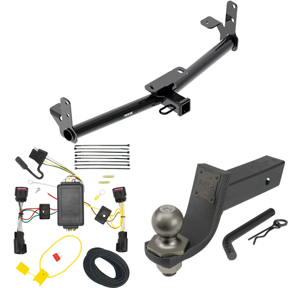 Fits 2010-2017 GMC Terrain Trailer Hitch Tow PKG w/ 4-Flat Wiring + Interlock Tactical Starter Kit w/ 3-1/4" Drop & 2" Ball By Reese Towpower