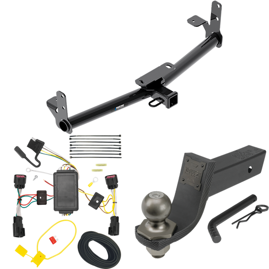 Fits 2010-2017 GMC Terrain Trailer Hitch Tow PKG w/ 4-Flat Wiring + Interlock Tactical Starter Kit w/ 3-1/4" Drop & 2" Ball By Reese Towpower