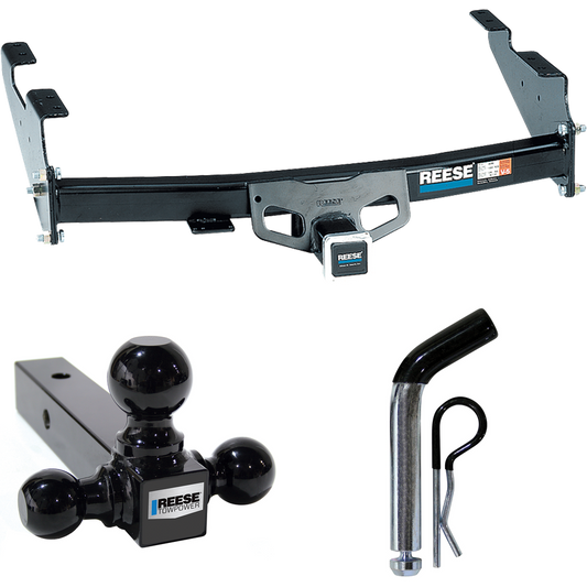 Fits 2004-2004 Ford F-150 Heritage Trailer Hitch Tow PKG w/ Triple Ball Ball Mount 1-7/8" & 2" & 2-5/16" Trailer Balls + Pin/Clip (For Flareside Models) By Reese Towpower