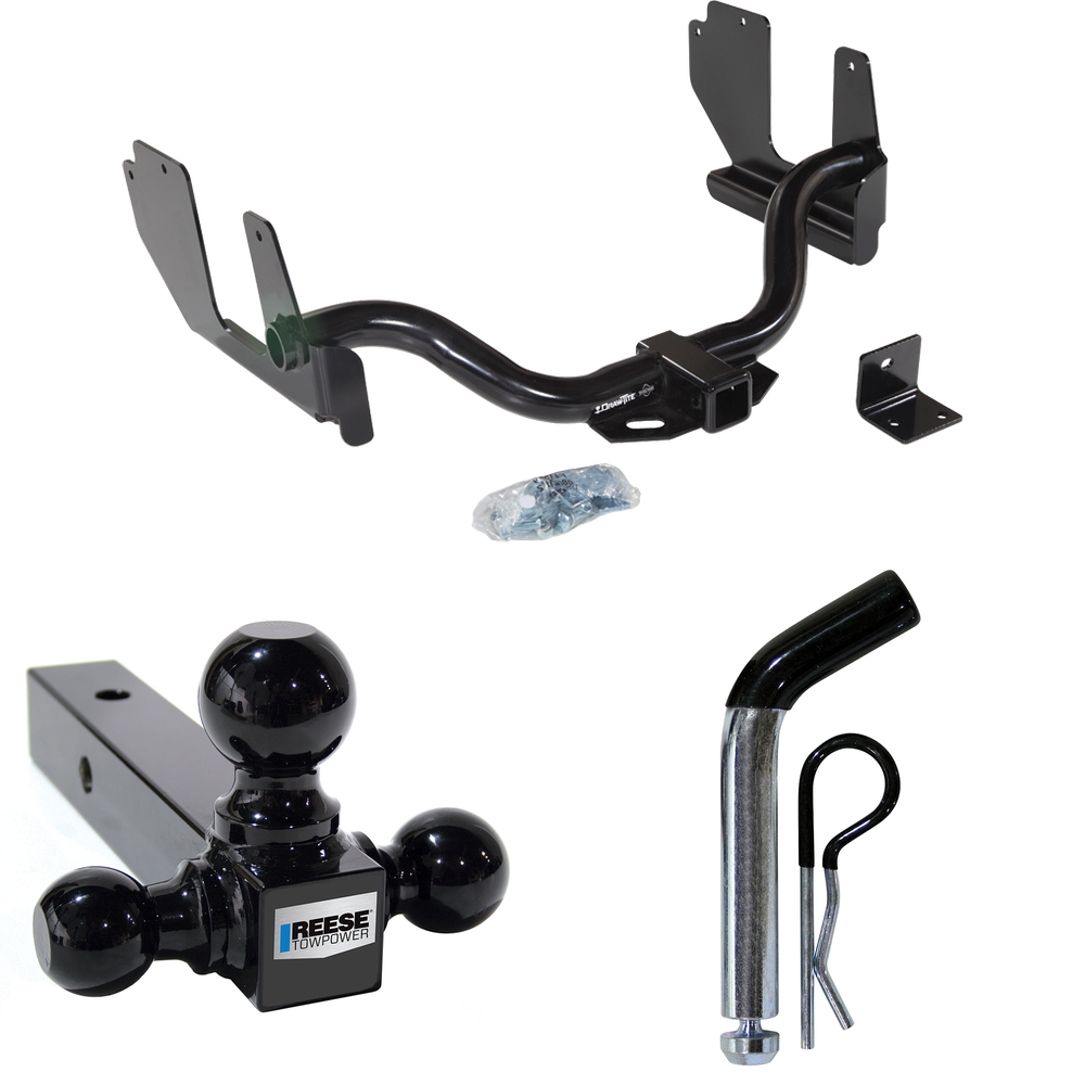 Fits 2004-2005 Ford F-150 Trailer Hitch Tow PKG w/ Triple Ball Ball Mount 1-7/8" & 2" & 2-5/16" Trailer Balls + Pin/Clip By Draw-Tite