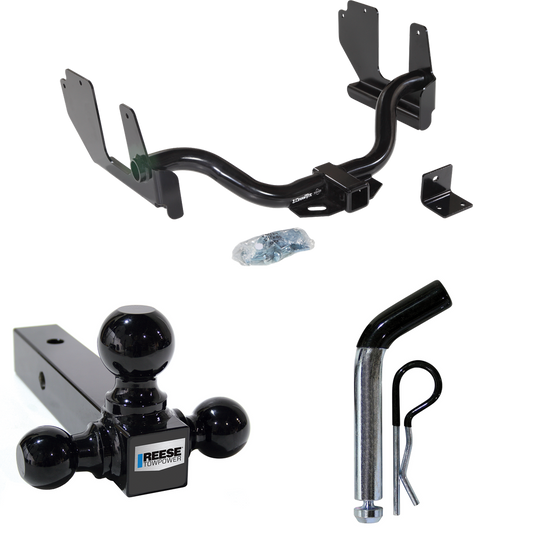 Fits 2004-2005 Ford F-150 Trailer Hitch Tow PKG w/ Triple Ball Ball Mount 1-7/8" & 2" & 2-5/16" Trailer Balls + Pin/Clip By Draw-Tite