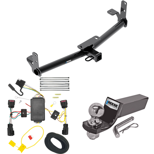 Se adapta al paquete de enganche de remolque Chevrolet Equinox 2010-2017 con cableado plano de 4 + kit de montaje de bola de inicio con caída de 2" y bola de 2" de Reese Towpower