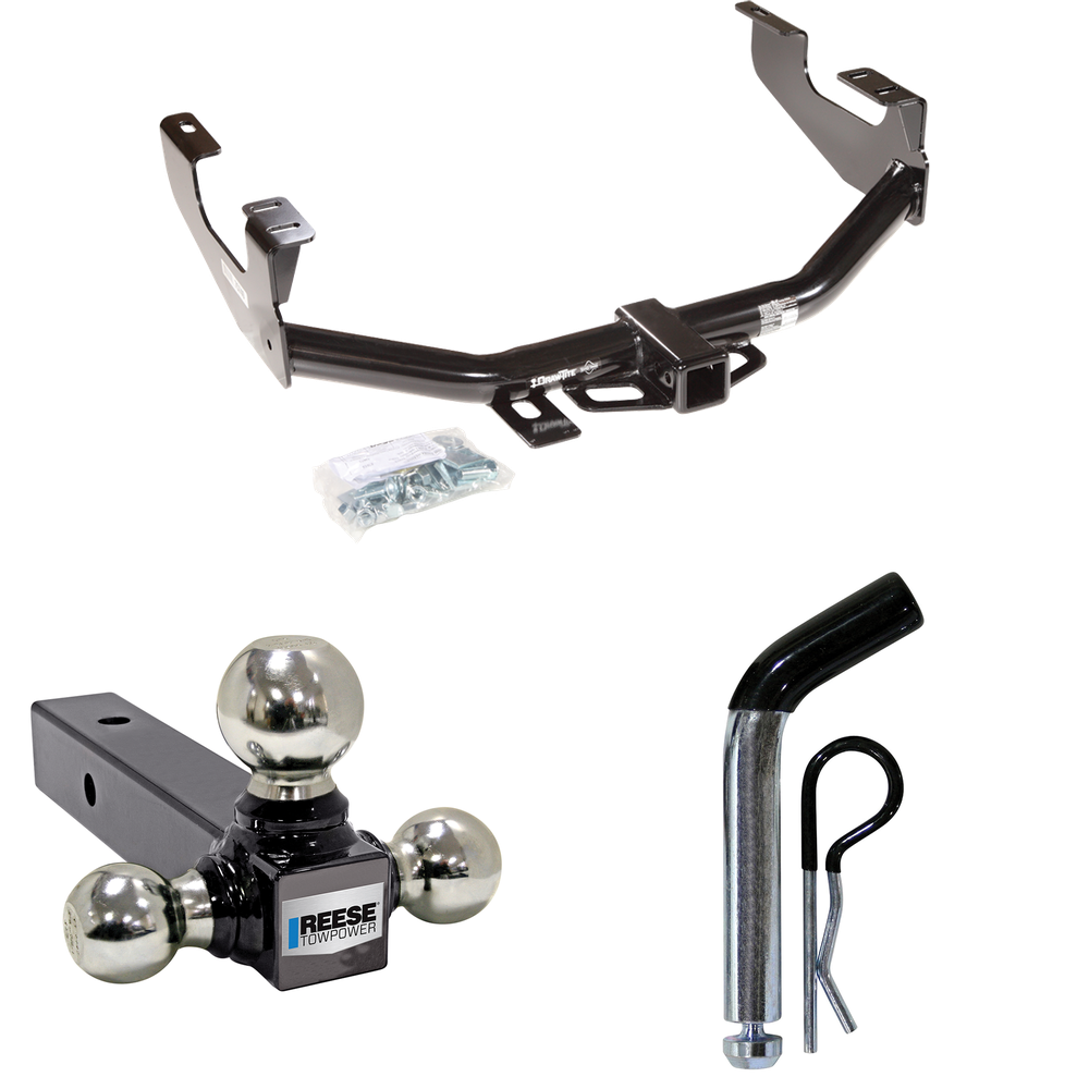 Se adapta al paquete de remolque con enganche para remolque Ford F-150 2000-2003 con soporte de bola triple de 1-7/8" y 2" y 2-5/16" + pasador/clip (para modelos SuperCrew) de Draw-Tite