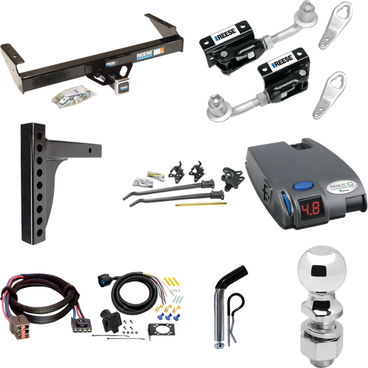 Fits 1997-1997 Ford F-350 Trailer Hitch Tow PKG w/ 12K Trunnion Bar Weight Distribution Hitch + Pin/Clip + Dual Cam Sway Control + 2-5/16" Ball + Tekonsha Primus IQ Brake Control + Plug & Play BC Adapter + 7-Way RV Wiring (For Heavy Duty Models) By R