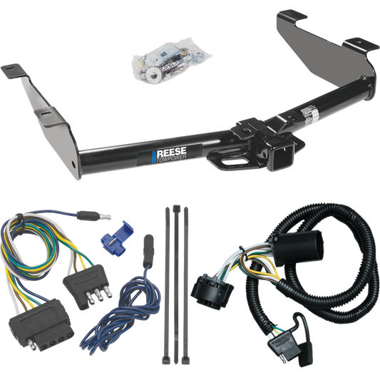 Fits 2007-2010 Chevrolet Silverado 3500 HD Trailer Hitch Tow PKG w/ 5-Flat Wiring Harness By Reese Towpower