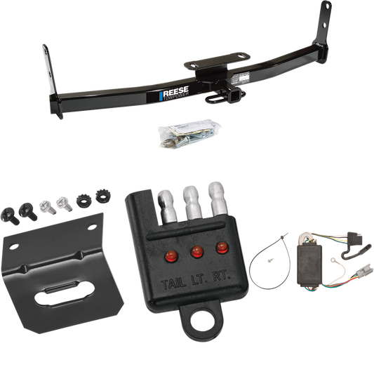 Se adapta al paquete de enganche de remolque Chevrolet Equinox 2005-2006 con arnés de cableado plano de 4 + soporte + probador de Reese Towpower