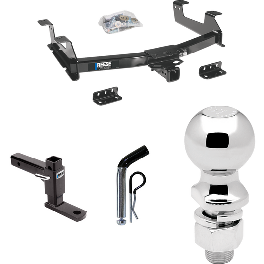 Fits 2011-2014 Chevrolet Silverado 2500 HD Trailer Hitch Tow PKG w/ Adjustable Drop Rise Ball Mount + Pin/Clip + 2-5/16" Ball By Reese Towpower