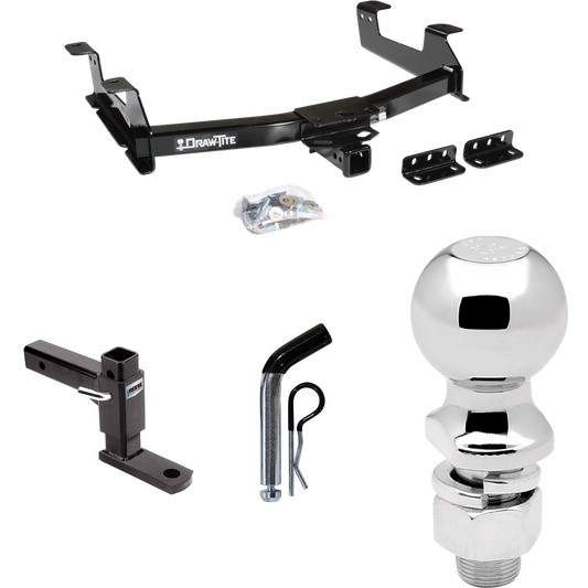 Fits 2011-2014 Chevrolet Silverado 2500 HD Trailer Hitch Tow PKG w/ Adjustable Drop Rise Ball Mount + Pin/Clip + 2-5/16" Ball By Draw-Tite