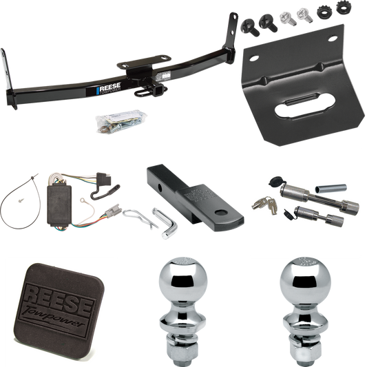 Fits 2006-2006 Pontiac Torrent Trailer Hitch Tow PKG w/ 4-Flat Wiring Harness + Draw-Bar + 1-7/8" + 2" Ball + Wiring Bracket + Hitch Cover + Dual Hitch & Coupler Locks By Reese Towpower