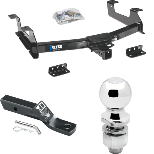 Fits 2011-2014 GMC Sierra 2500 HD Trailer Hitch Tow PKG w/ Ball Mount w/ 2" Drop & 2" Ball By Reese Towpower