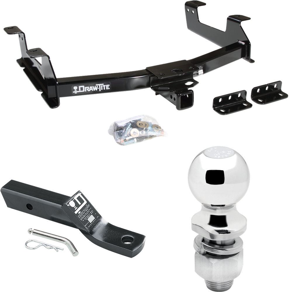 Fits 2011-2014 Chevrolet Silverado 2500 HD Trailer Hitch Tow PKG w/ Ball Mount w/ 2" Drop & 2" Ball By Draw-Tite