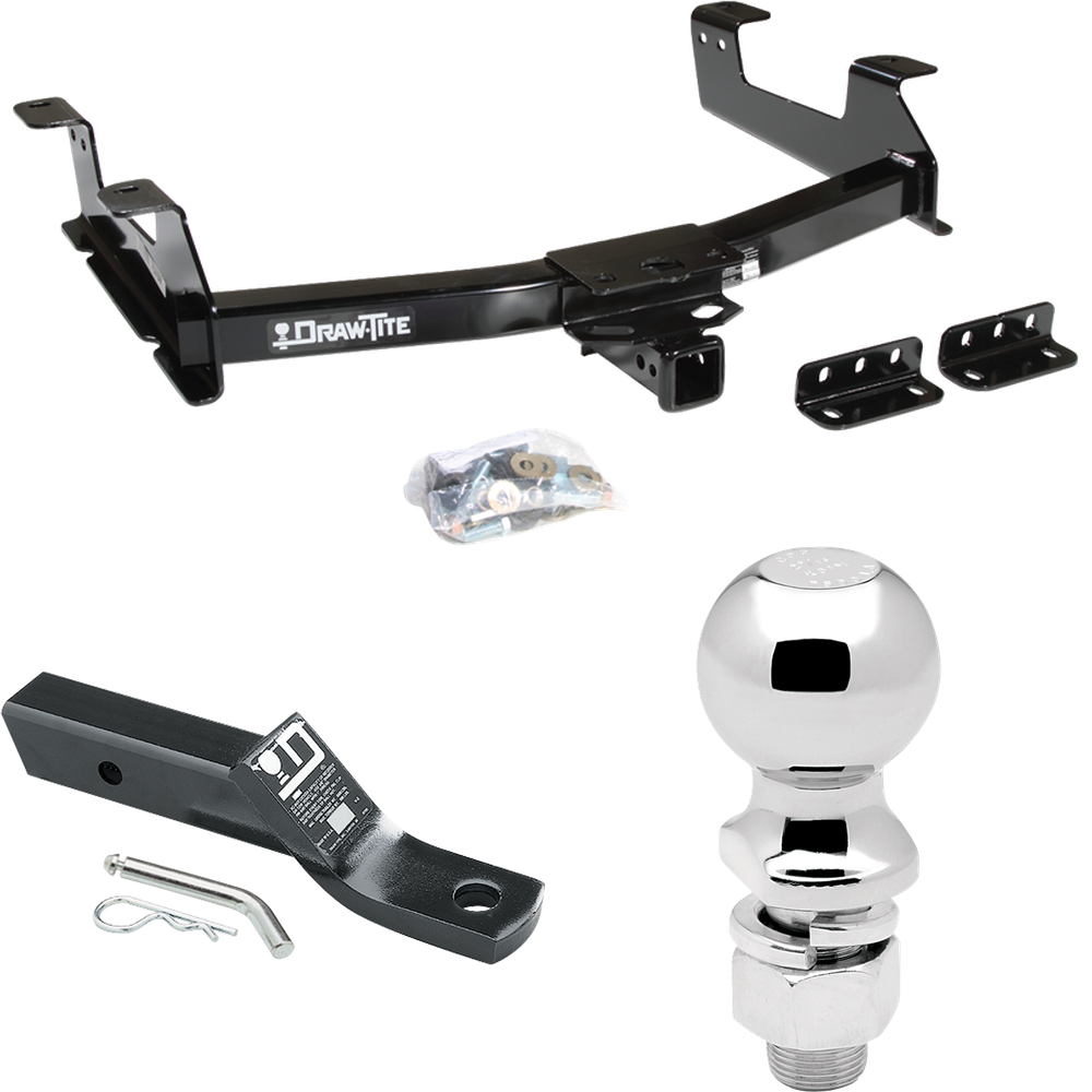 Fits 2011-2014 GMC Sierra 3500 HD Trailer Hitch Tow PKG w/ Ball Mount w/ 2" Drop + 2-5/16" Ball By Draw-Tite