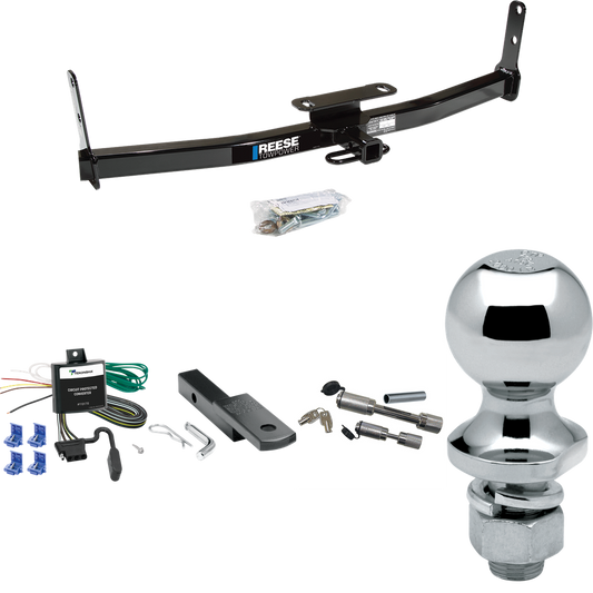 Se adapta al paquete de enganche de remolque Pontiac Torrent 2007-2009 con arnés de cableado de 4 planos + barra de tracción + bola de 1-7/8" + enganche doble y cerraduras de acoplador de Reese Towpower