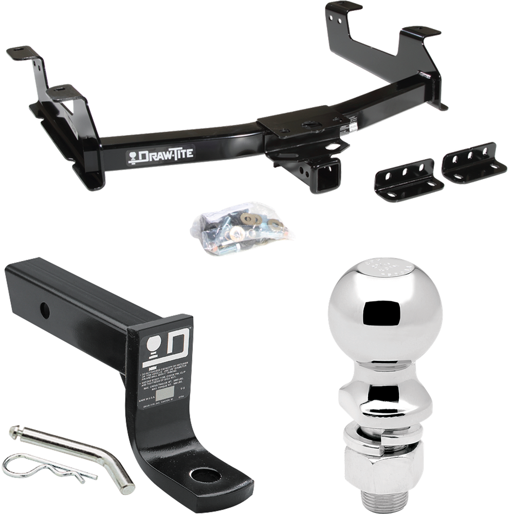 Fits 2011-2014 GMC Sierra 3500 HD Trailer Hitch Tow PKG w/ Ball Mount w/ 4" Drop + 2-5/16" Ball By Draw-Tite