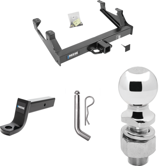 Fits 2015-2019 GMC Sierra 3500 HD Trailer Hitch Tow PKG w/ Ball Mount w/ 5" Drop + Pin/Clip + 2-5/16" Ball By Reese Towpower