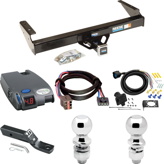 Fits 1997-1997 Ford F-250 HD Trailer Hitch Tow PKG w/ Tekonsha Primus IQ Brake Control + Plug & Play BC Adapter + 7-Way RV Wiring + 2" & 2-5/16" Ball & Drop Mount By Reese Towpower