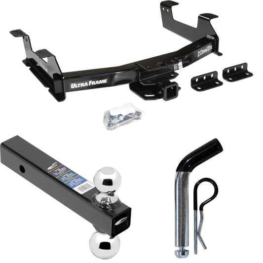 Fits 2011-2014 Chevrolet Silverado 2500 HD Trailer Hitch Tow PKG w/ Dual Ball Ball Mount 2" & 2-5/16" Trailer Balls + Pin/Clip By Draw-Tite