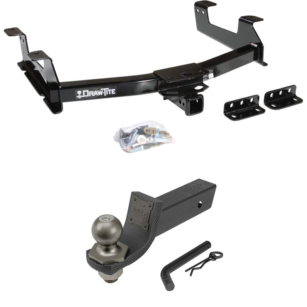 Fits 2011-2014 GMC Sierra 2500 HD Trailer Hitch Tow PKG + Interlock Tactical Starter Kit w/ 2" Drop & 2" Ball By Draw-Tite