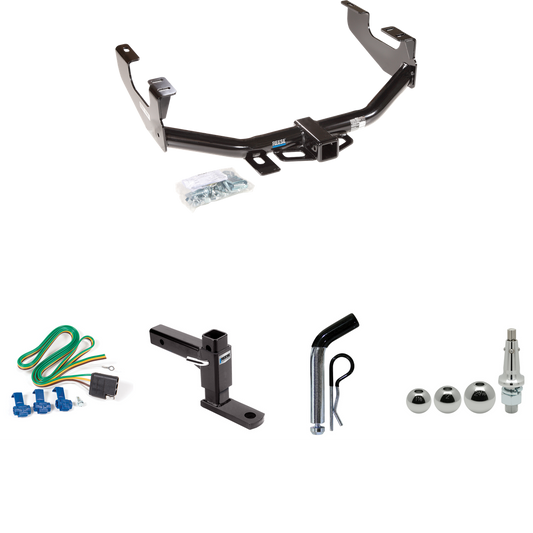 Se adapta al paquete de remolque con enganche para remolque Ford F-250 1997-1999 con 4 cables planos + soporte de bola de elevación ajustable + pasador/clip + bolas intercambiables de 1-7/8", 2" y 2-5/16" (para Styleside Modelos) Por Reese Towpower