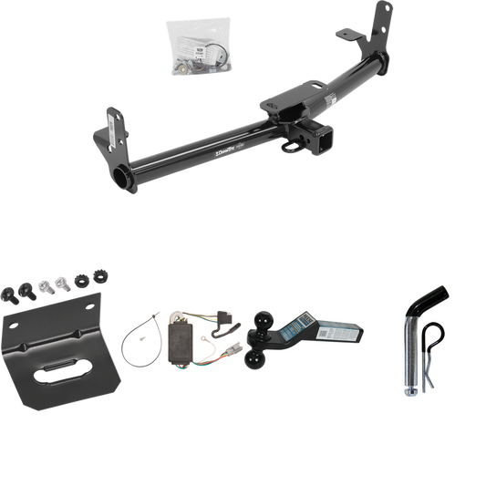 Fits 2005-2006 Chevrolet Equinox Trailer Hitch Tow PKG w/ 4-Flat Wiring Harness + Dual Ball Ball Mount 2" & 2-5/16" Trailer Balls + Pin/Clip +  Wiring Bracket By Draw-Tite