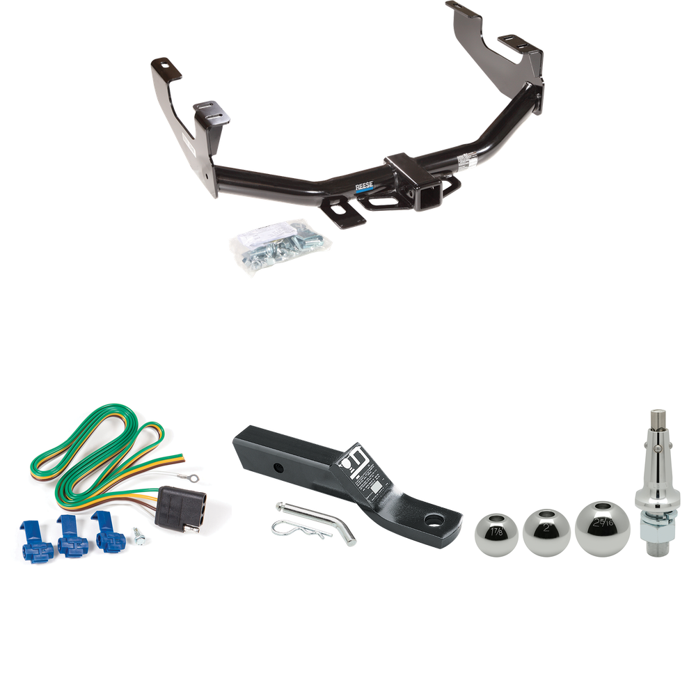 Se adapta al paquete de remolque con enganche para remolque Ford F-150 1997-2003 con 4 cables planos + soporte de bola con caída de 2" + bola intercambiable de 1-7/8" y 2" y 2-5/16" (para modelos Styleside) Por Reese Towpower