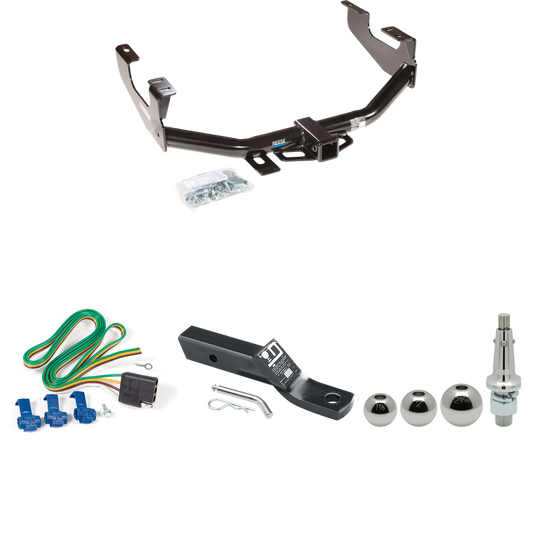 Se adapta al paquete de remolque con enganche para remolque Ford F-150 1997-2003 con 4 cables planos + soporte de bola con caída de 2" + bola intercambiable de 1-7/8" y 2" y 2-5/16" (para modelos Styleside) Por Reese Towpower