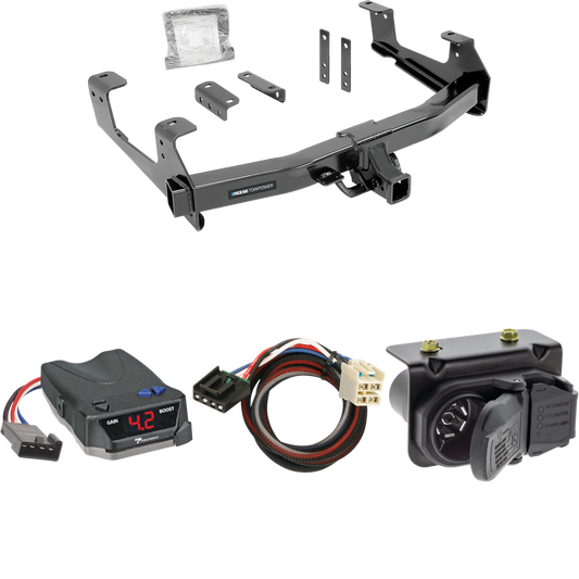 Se adapta al paquete de enganche de remolque Chevrolet Silverado 2500 HD 2015-2019 con control de freno Tekonsha BRAKE-EVN + adaptador BC Plug &amp; Play + cableado RV de 7 vías de Reese Towpower