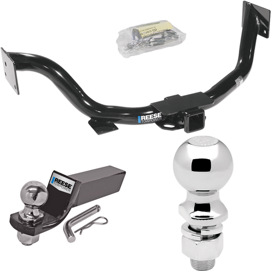 Fits 2003-2009 KIA Sorento Trailer Hitch Tow PKG w/ Starter Kit Ball Mount w/ 2" Drop & 2" Ball + 2-5/16" Ball By Reese Towpower